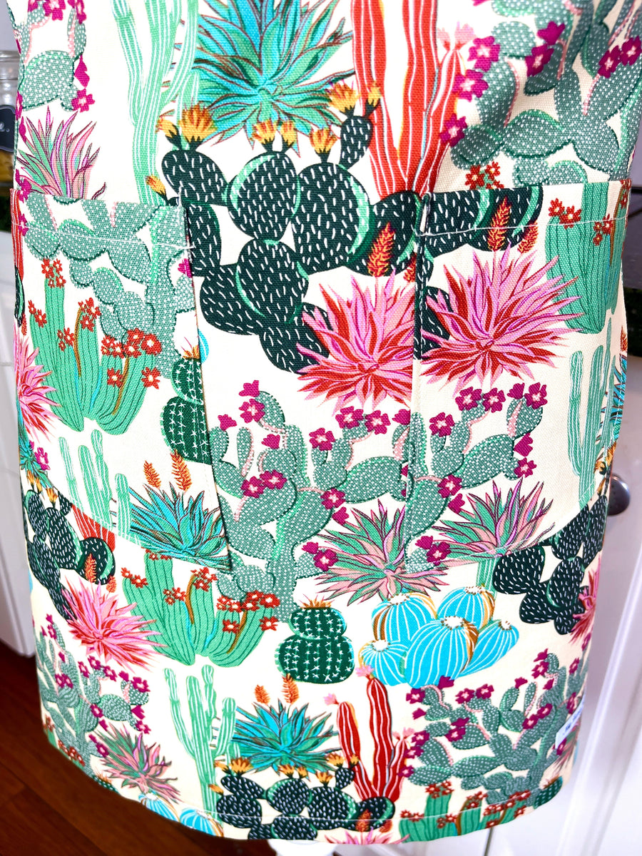 A Gorgeous Succulent Print Apron - the Perfect Fit for Your Favourite Teen or Petite Adult