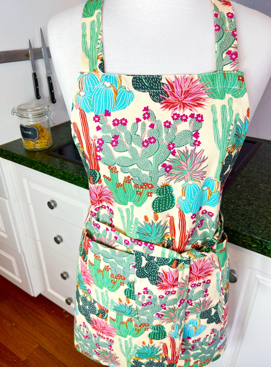 A Gorgeous Succulent Print Apron - the Perfect Fit for Your Favourite Teen or Petite Adult