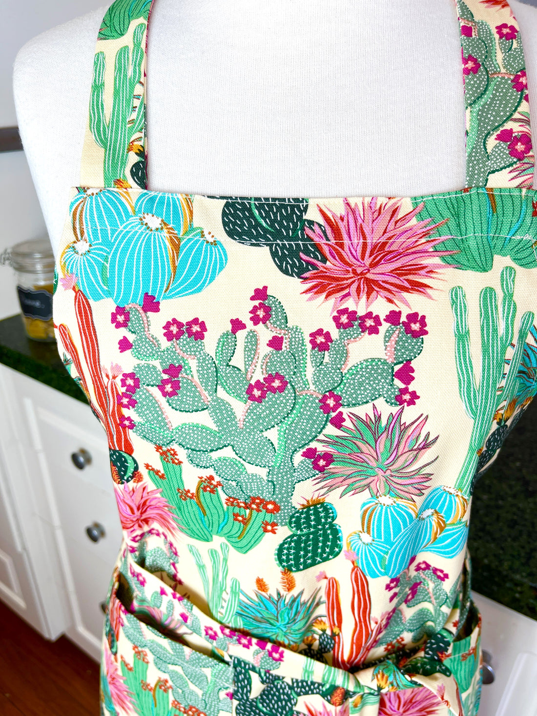 A Gorgeous Succulent Print Apron - the Perfect Fit for Your Favourite Teen or Petite Adult