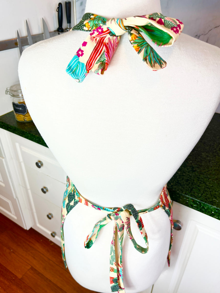 A Gorgeous Succulent Print Apron - the Perfect Fit for Your Favourite Teen or Petite Adult