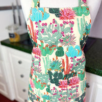 A Gorgeous Succulent Print Apron - the Perfect Fit for Your Favourite Teen or Petite Adult