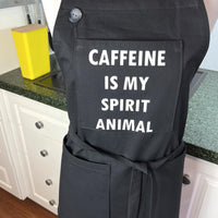 Caffeine Lovers Apron - Caffeine is My Spirit Animal