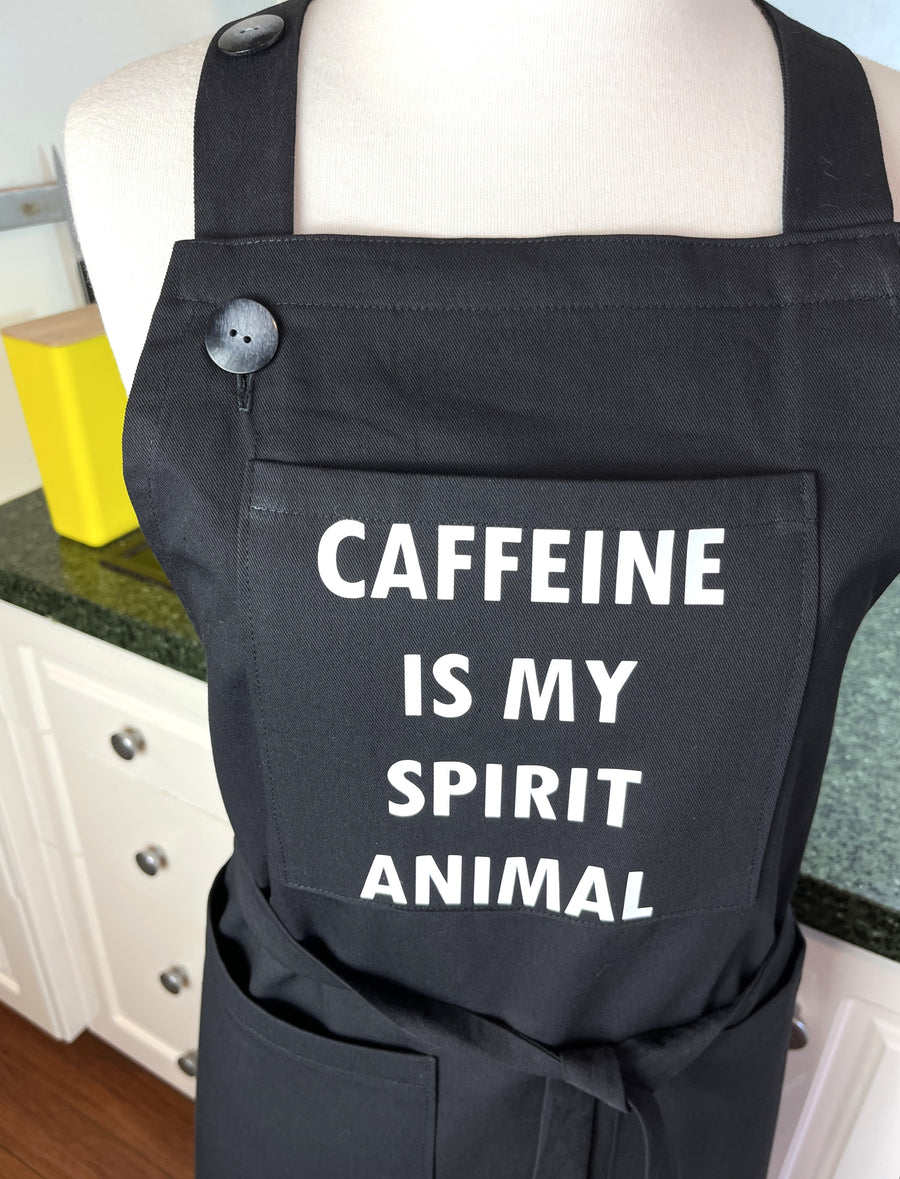 Caffeine Lovers Apron - Caffeine is My Spirit Animal