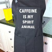 Caffeine Lovers Apron - Caffeine is My Spirit Animal