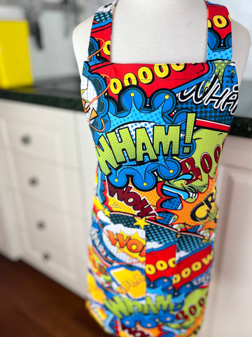 A Comic Book Apron for Your Favourite School-Aged Child