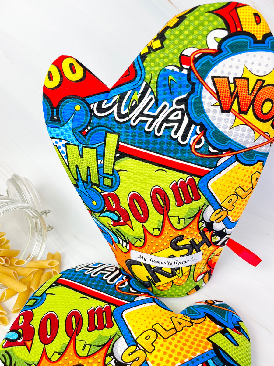 Get Your Hands On These Colourful Cartoon Oven Mitts