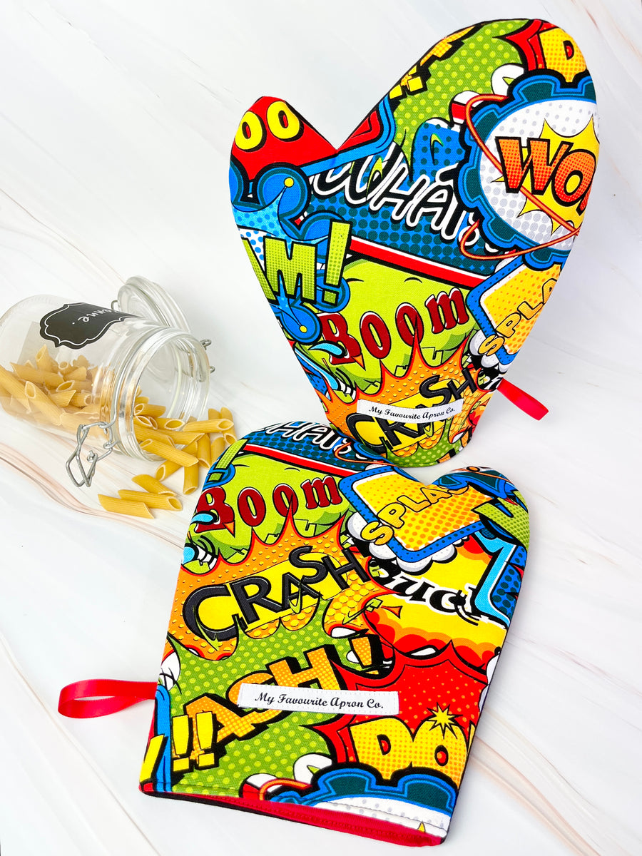 Get Your Hands On These Colourful Cartoon Oven Mitts