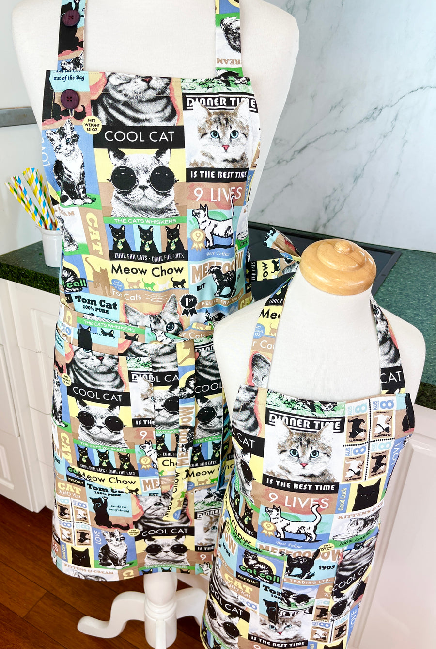 Kawaii Cat Apron for Your School Aged Kiddo