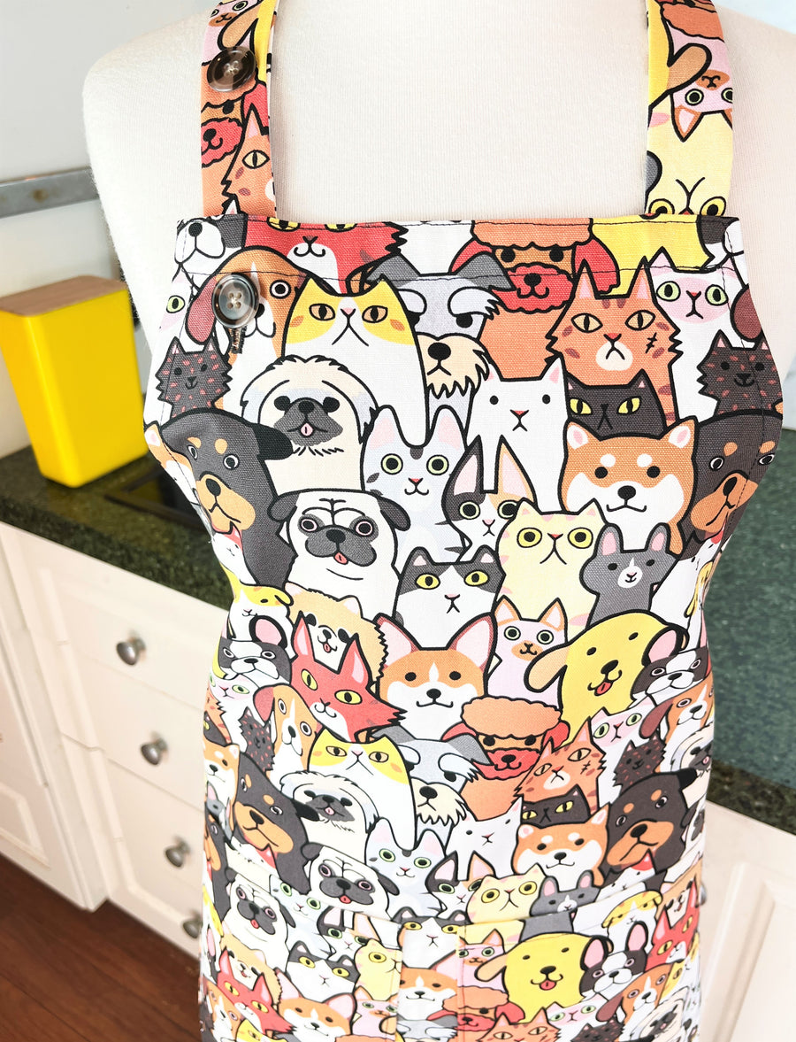 Cats and Dogs Are All Over this Fun Adults' Apron