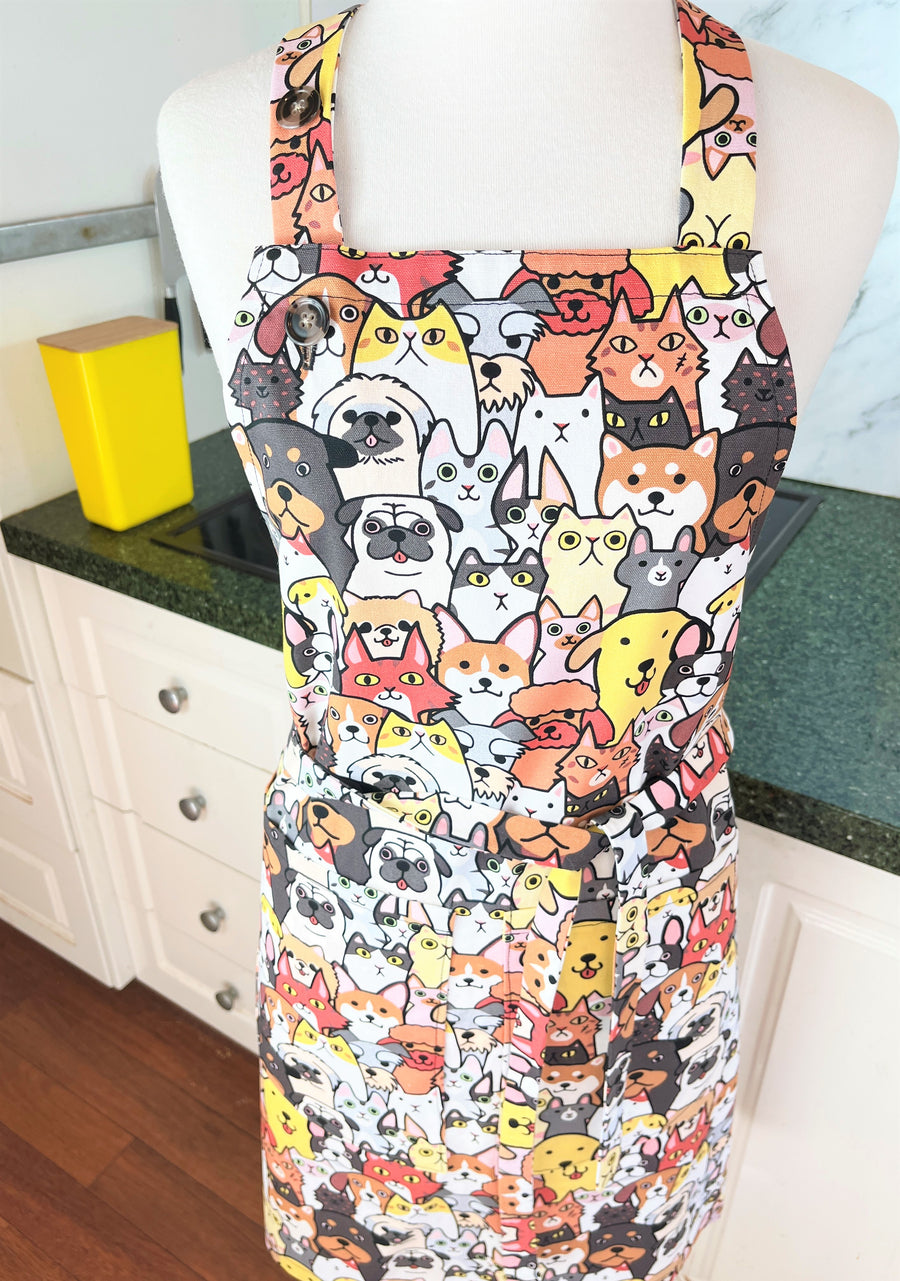 Cats and Dogs Are All Over this Fun Adults' Apron