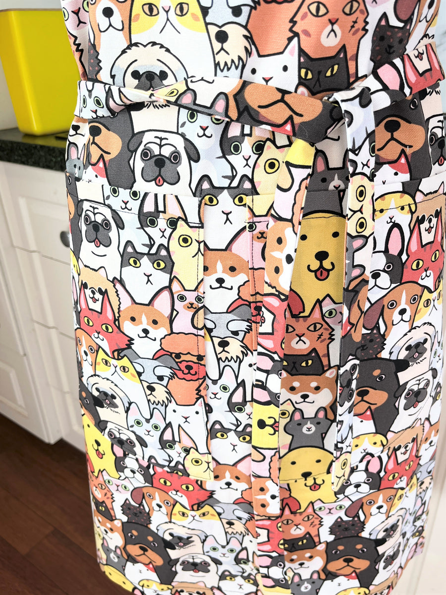 Cats and Dogs Are All Over this Fun Adults' Apron