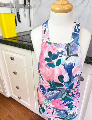 A Fabulous Toddler Sized Apron in a Beautiful Floral Pattern