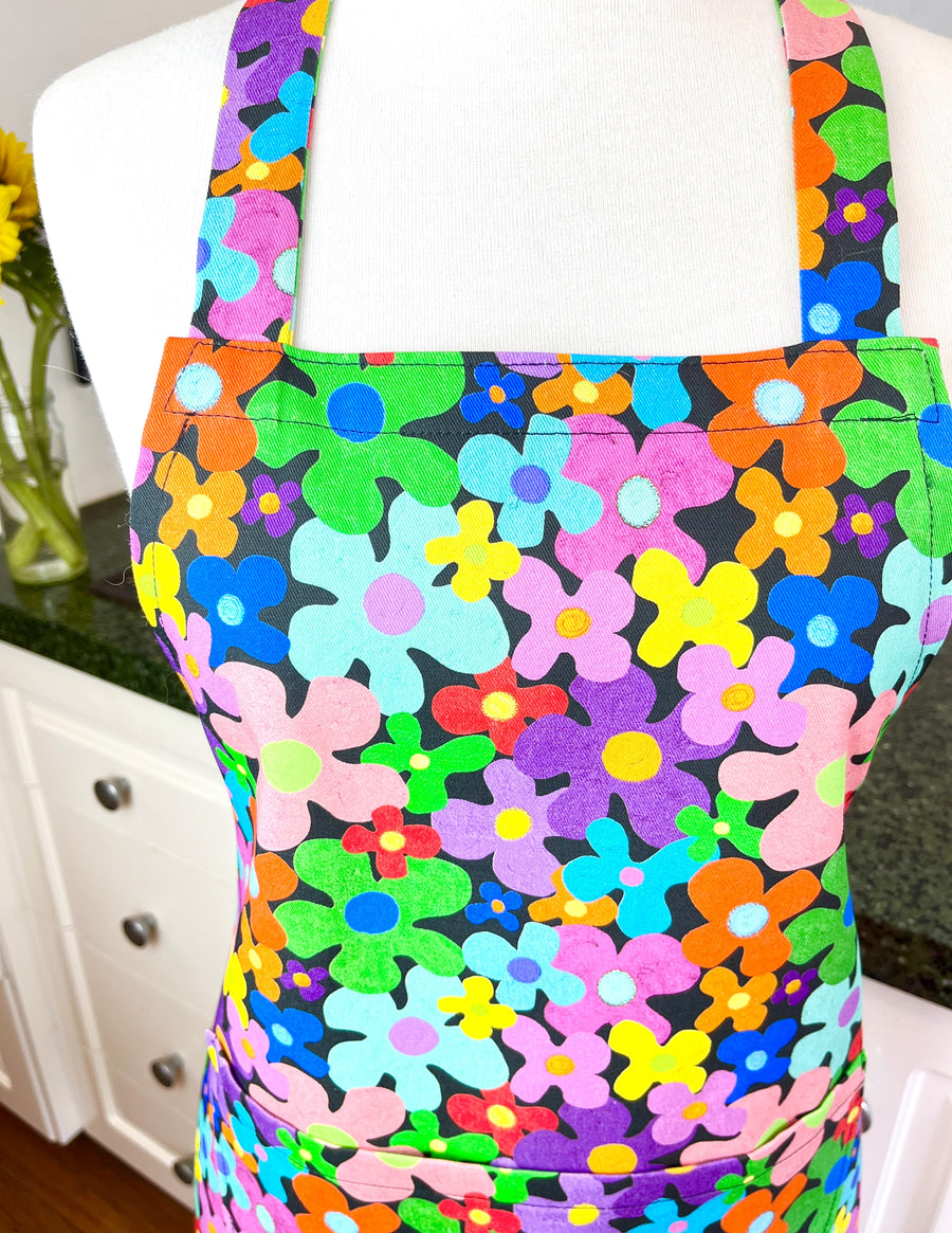 This Bold Floral Apron is Perfect for Your Favourite Petite Adult or Teen Cook