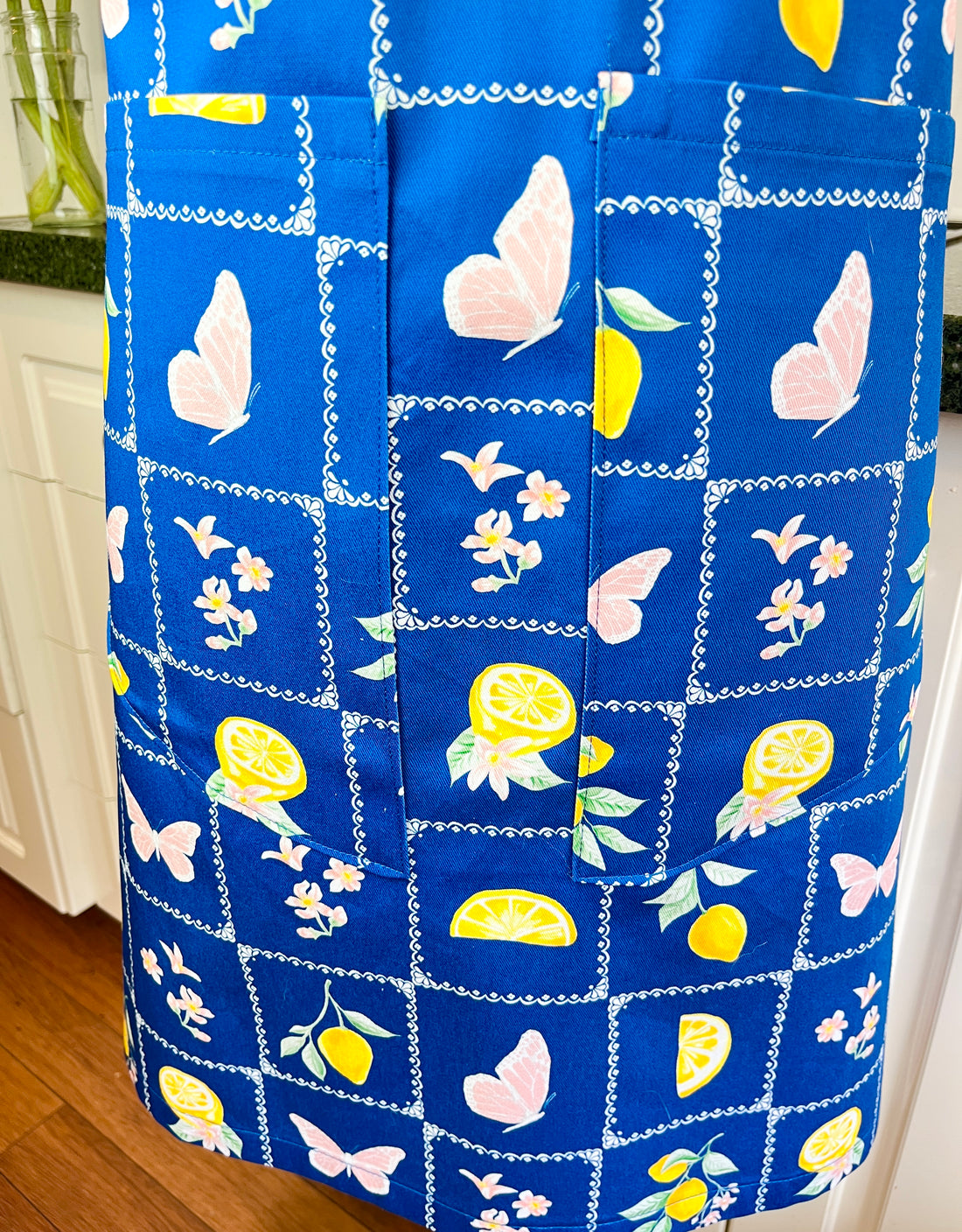 Butterflies, Flowers and Lemons Make a Stunning Apron