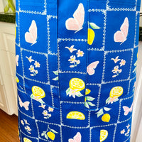 Butterflies, Flowers and Lemons Make a Stunning Apron