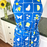 Butterflies, Flowers and Lemons Make a Stunning Apron