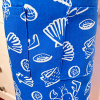 Bright Blue and White Sea Themed Apron for Your School Aged Child