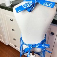 Bright Blue and White Sea Themed Apron for Your School Aged Child