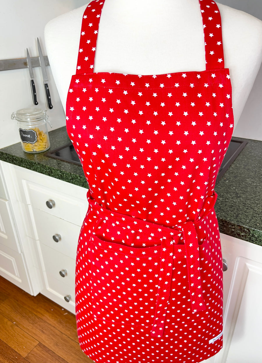 Riotous Red Apron - Perfect for any Teen or Petite Adult