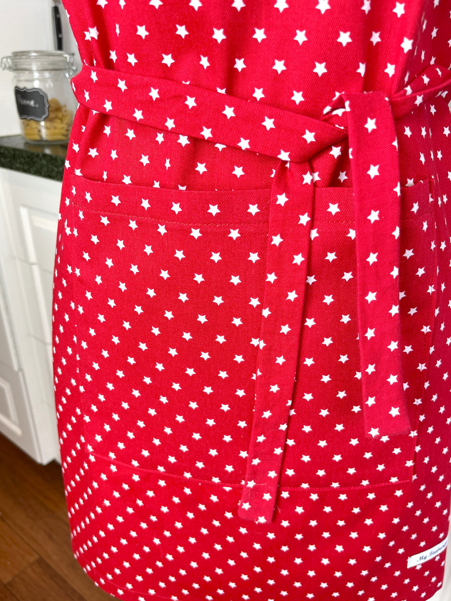 Riotous Red Apron - Perfect for any Teen or Petite Adult