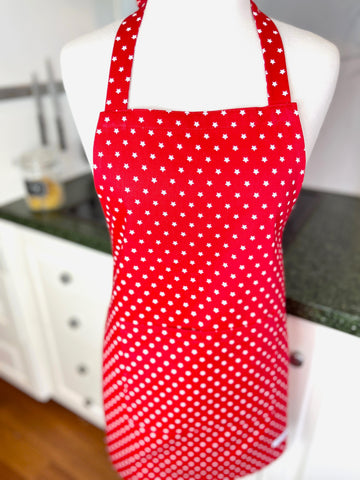 Riotous Red Apron - Perfect for any Teen or Petite Adult