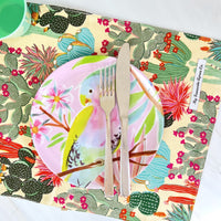 Succulent Cutlery Roll - Perfect for Camping, Shopping, Travelling