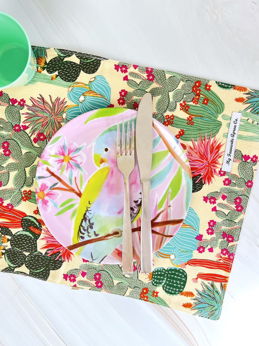 Succulent Cutlery Roll - Perfect for Camping, Shopping, Travelling