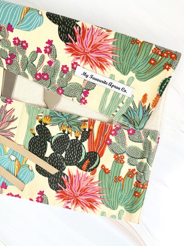 Succulent Cutlery Roll - Perfect for Camping, Shopping, Travelling