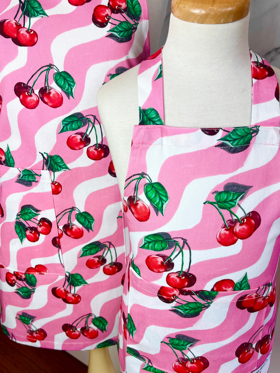 The Sweetest Cherry Apron for Any Adorable Toddler this Christmas