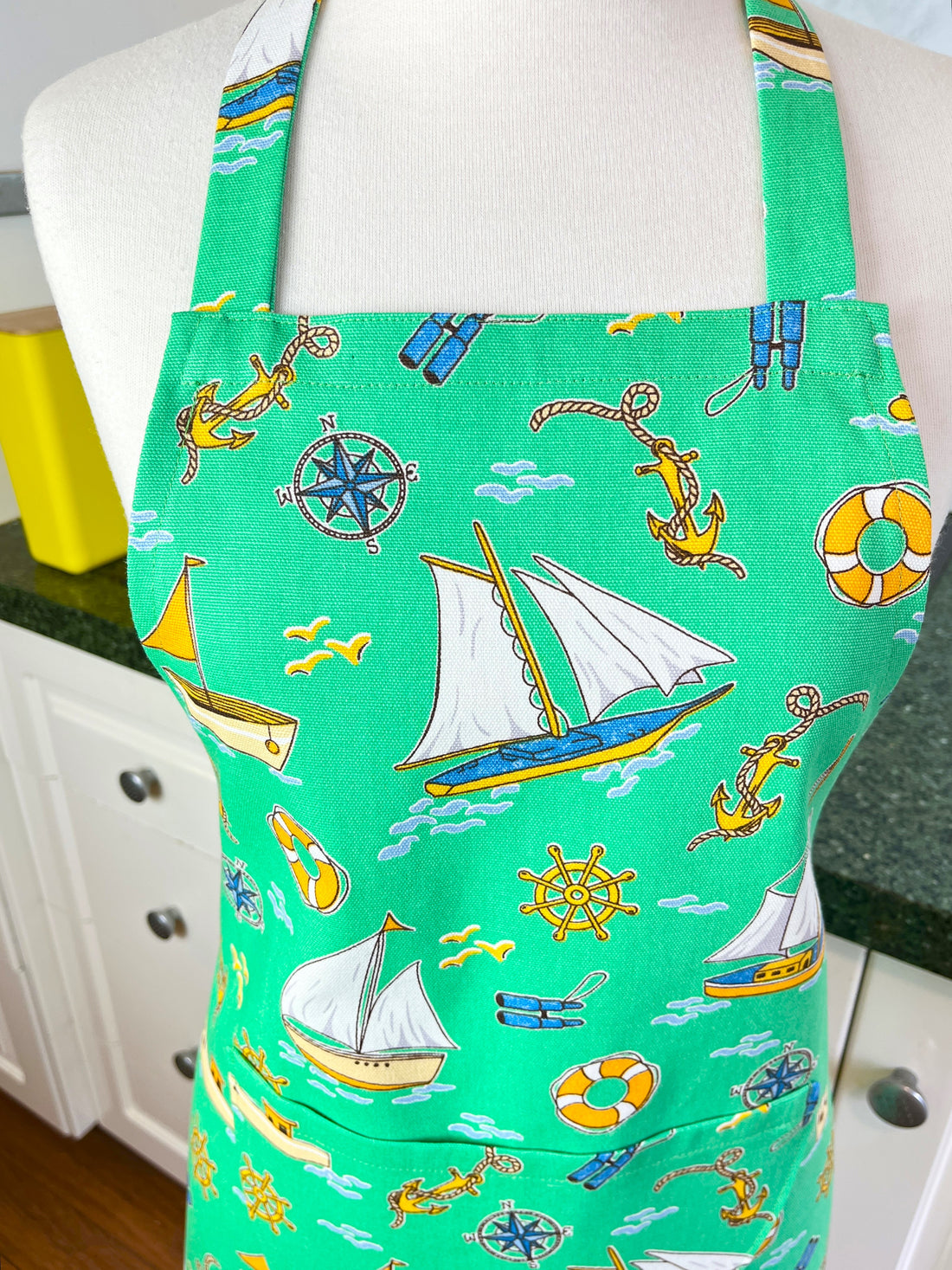 Beautiful Boaty Apron for a Petite Adult or Teenager