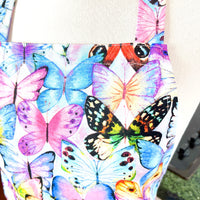 Beautiful Butterfly Patterned Teen or Petite Adult Sized Apron