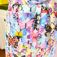 Beautiful Butterfly Patterned Teen or Petite Adult Sized Apron