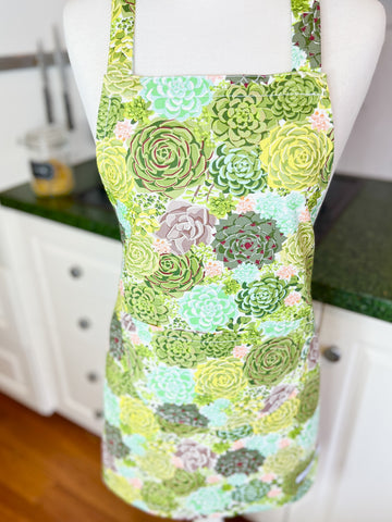Cute Cactus Patterned Apron - Ideal for Any Petite Adult or Teenager