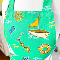 Gorgeous Green Boaty Themed Apron for your Kiddo