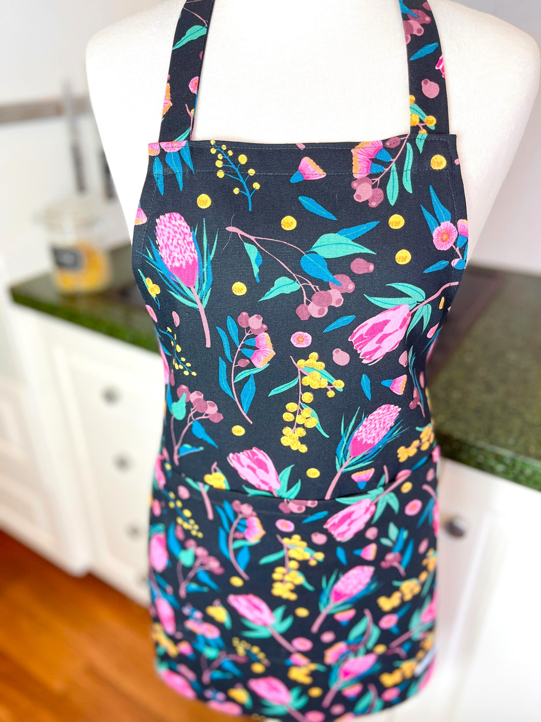 Beautiful Australian Floral Print Teenager or Petite Adult Sized Apron