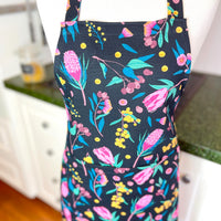 Beautiful Australian Floral Print Teenager or Petite Adult Sized Apron