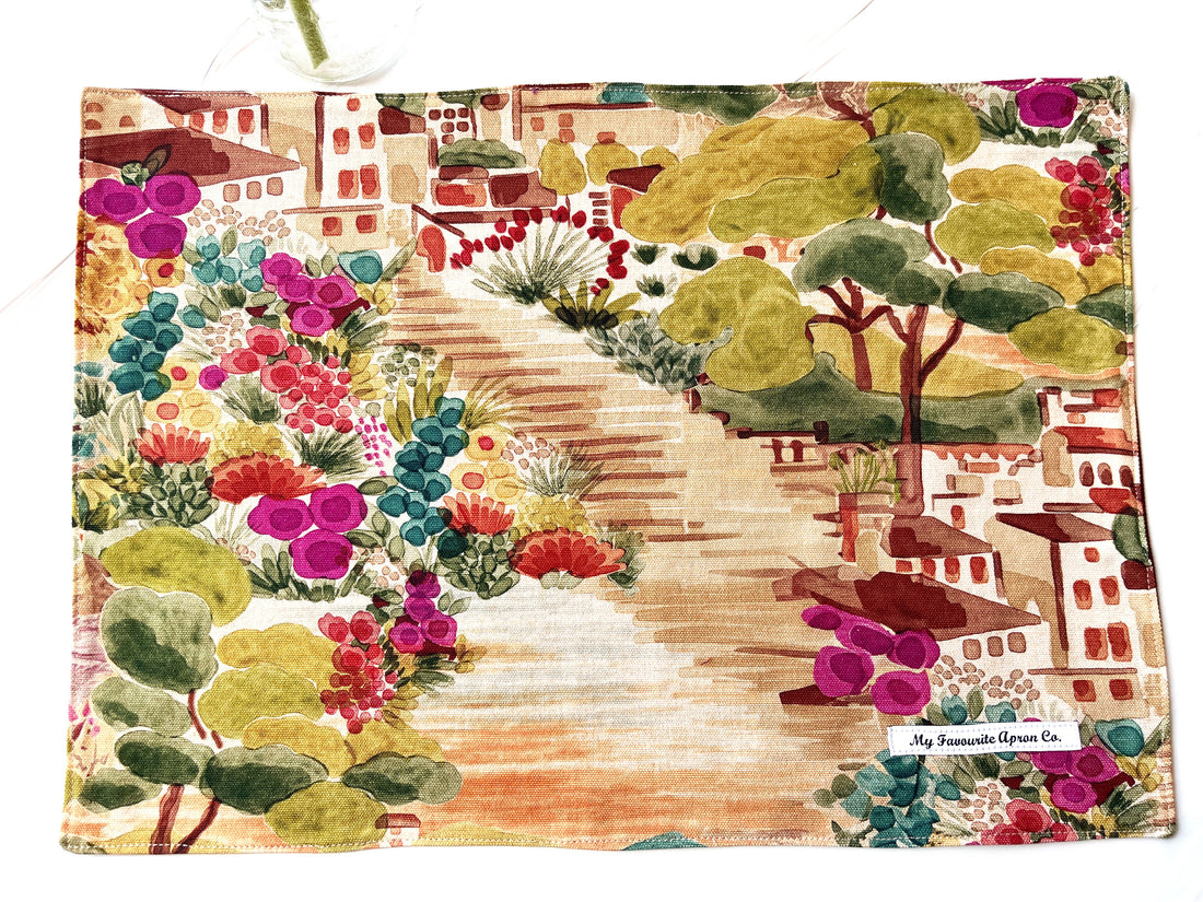 A Beautiful Set of Two Placemats That Take You Straight to Italy