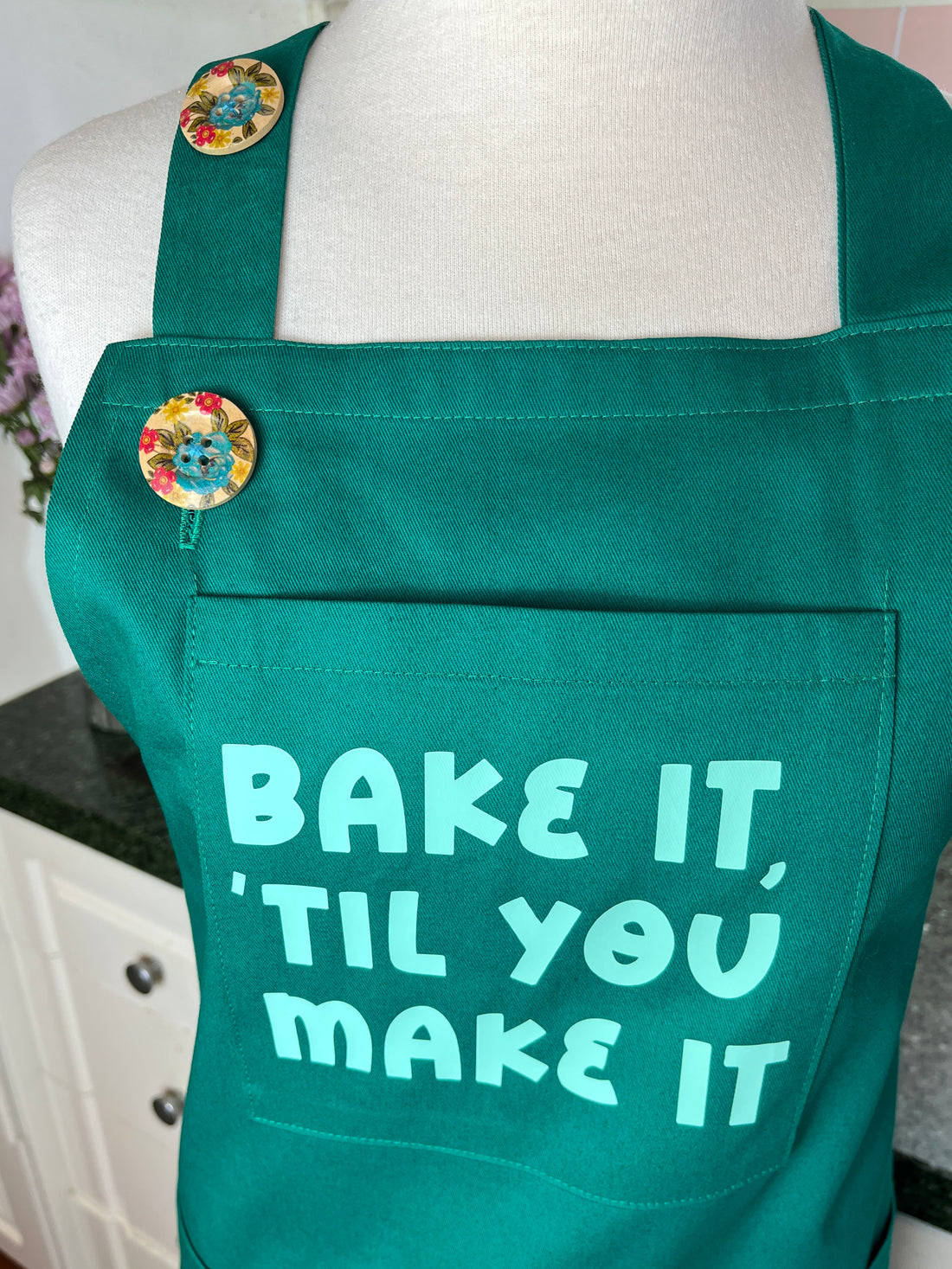 Bake It 'til You Make It on This Gorgeous Green Apron!