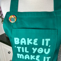 Bake It 'til You Make It on This Gorgeous Green Apron!