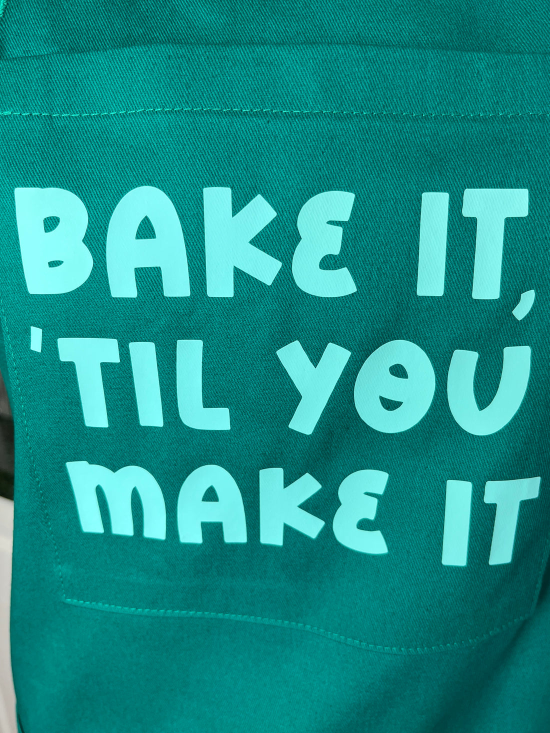 Bake It 'til You Make It on This Gorgeous Green Apron!