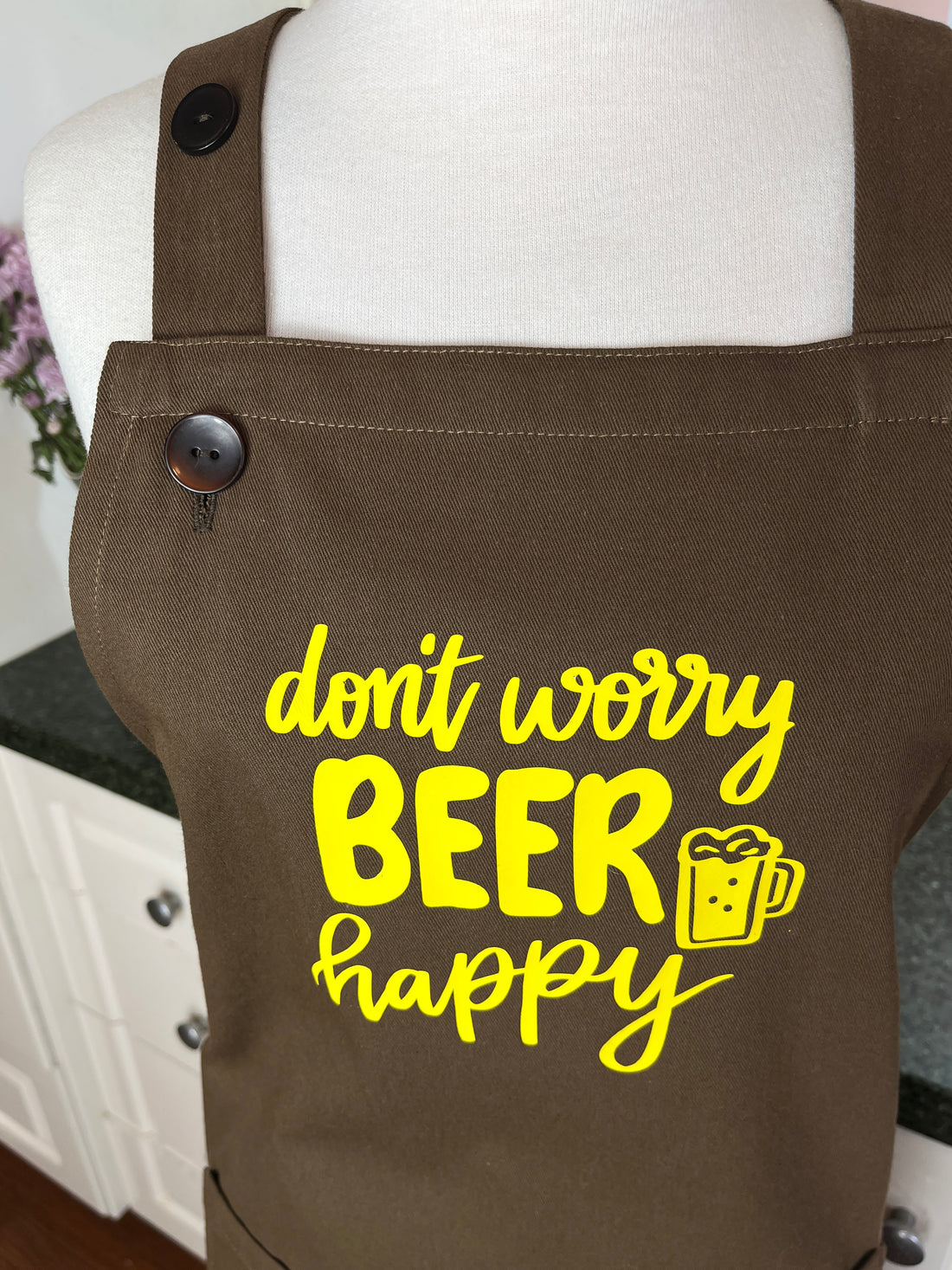 Don't Worry, BEER Happy - the ideal Apron For Any Home Brewer