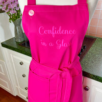 Confidence in a Glass! A Fun and Bold Statement on an Apron. Such a Fab Gift.