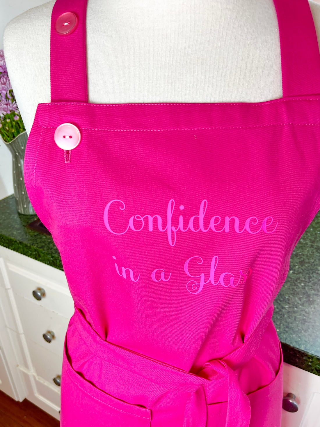 Confidence in a Glass! A Fun and Bold Statement on an Apron. Such a Fab Gift.
