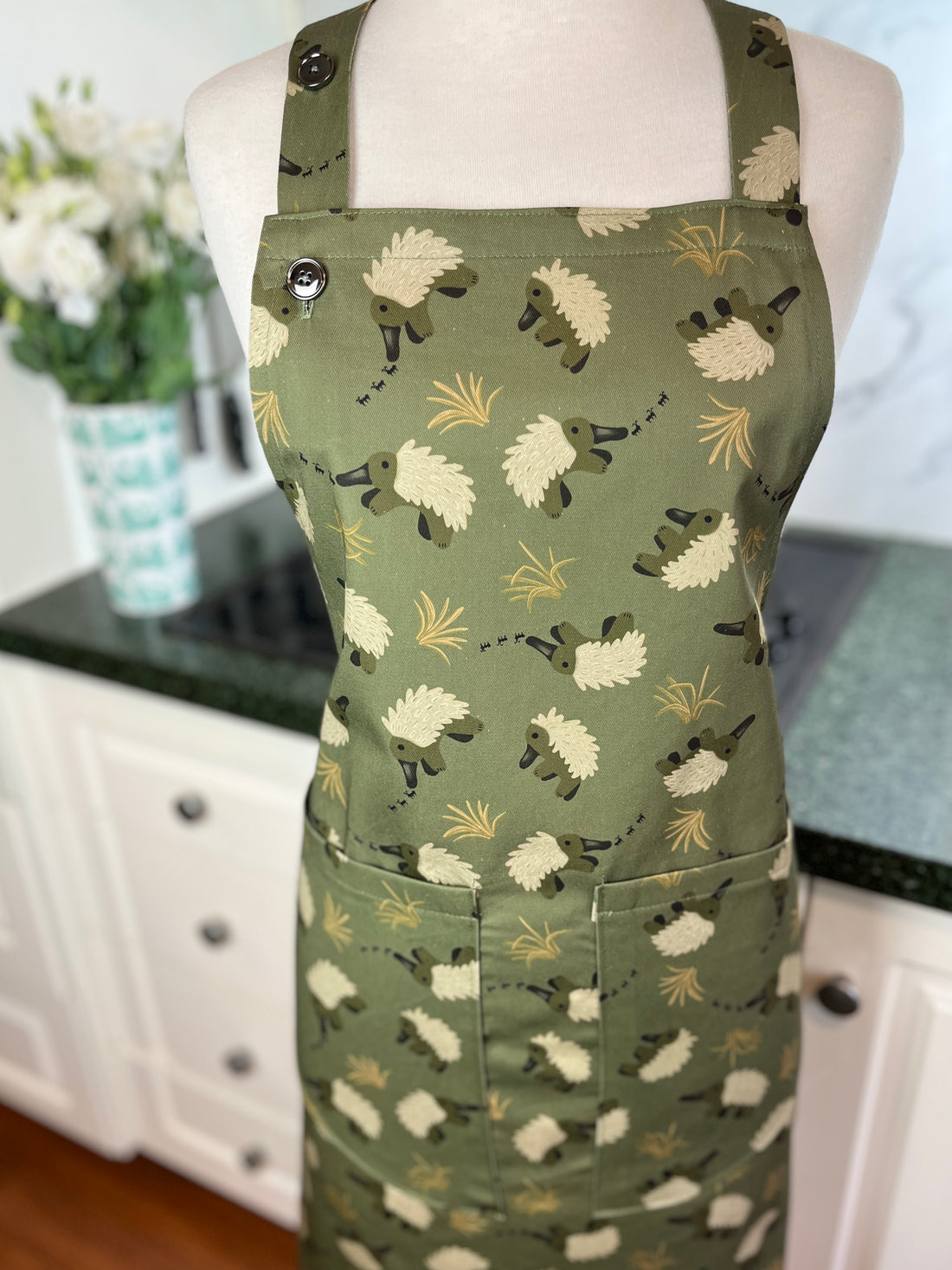 A Fabulously Handsome Echidna Print Apron