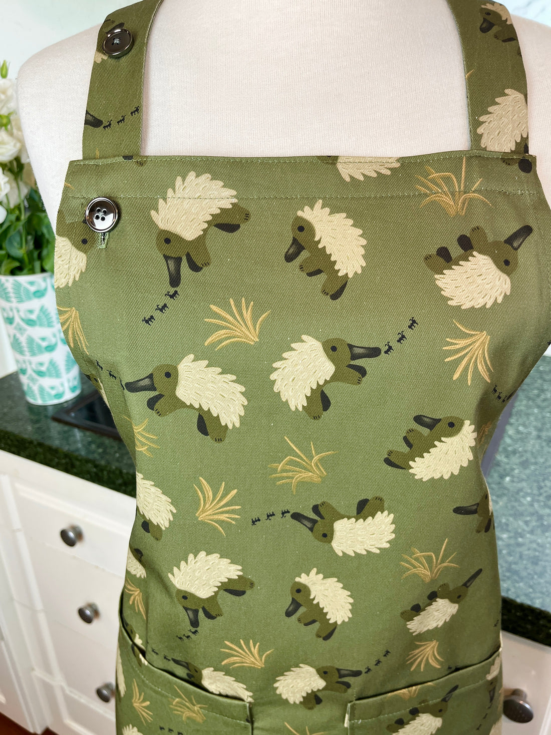 A Fabulously Handsome Echidna Print Apron