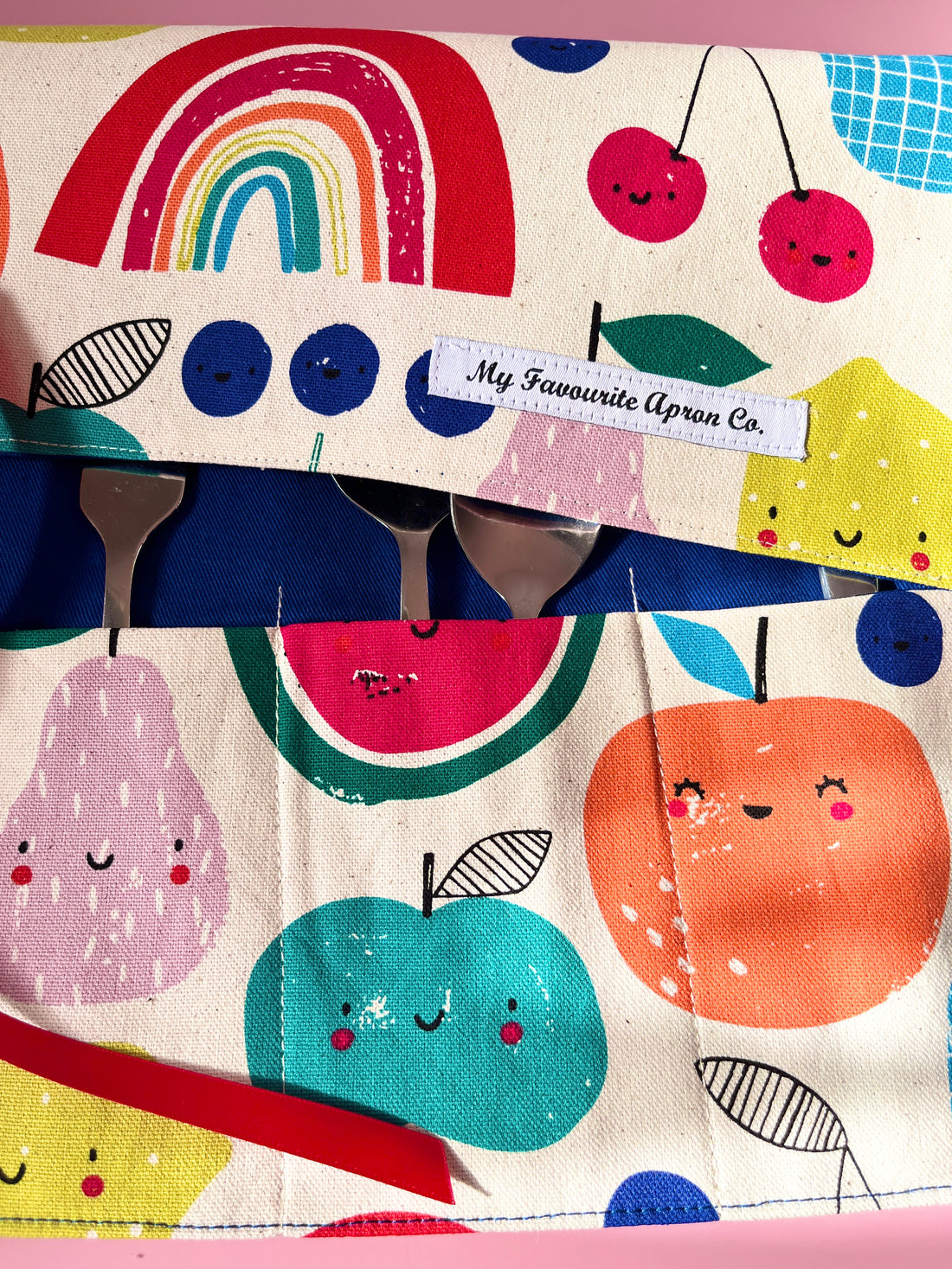 A Bright, Fun and Fruity Roll for Your Cutlery, Brushes, Pencils, Anything!
