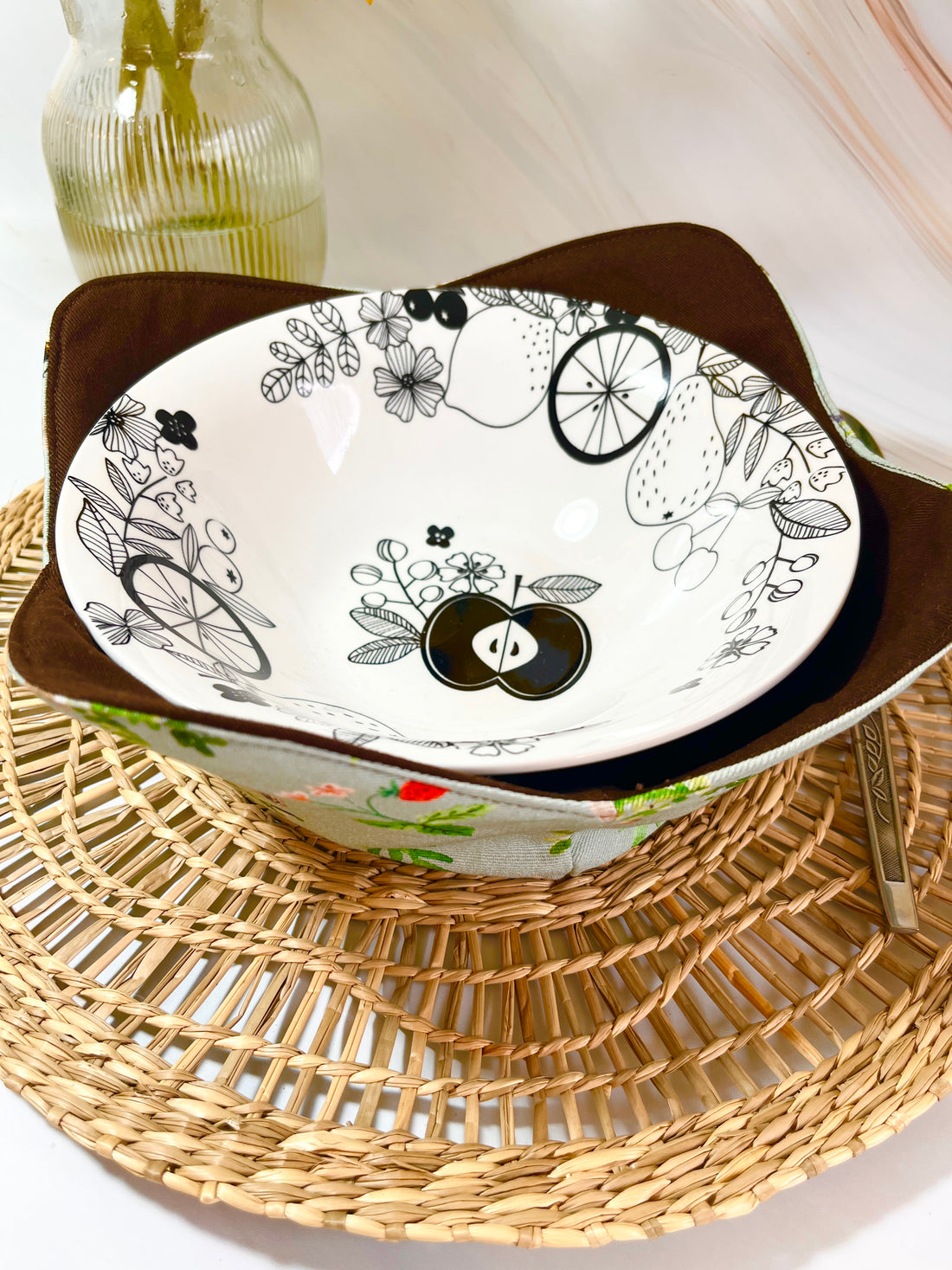Microwave Friendly Bowl Cozy - Ideal for Warming Soups, Left-Overs, Anything