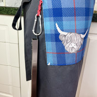 Highland Cows Make this Grey Apron Stand Out this Father's Day