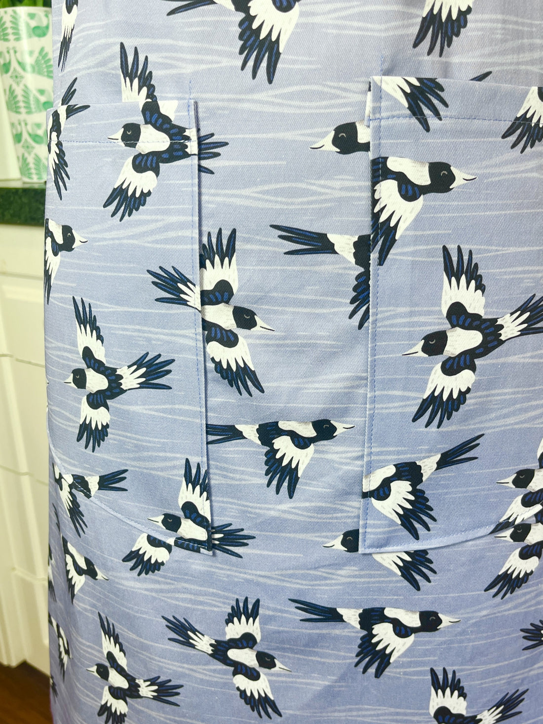 A Stunning Magpie Apron, Ideal for Your Favourite Bird Loving Foodie