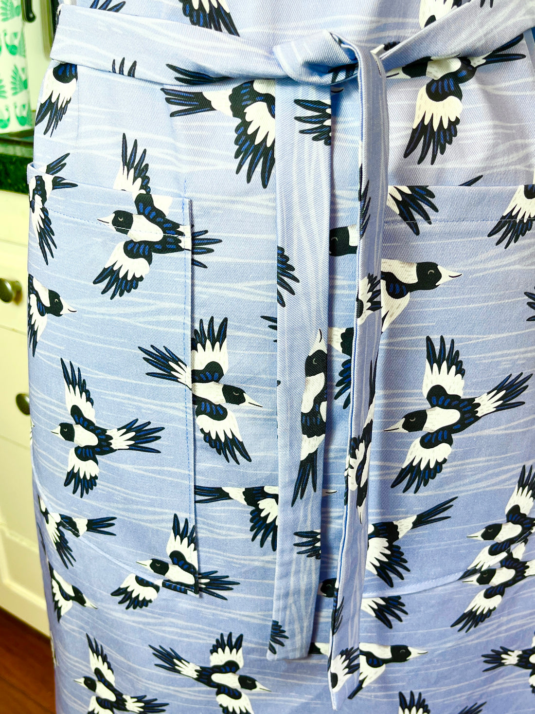 A Stunning Magpie Apron, Ideal for Your Favourite Bird Loving Foodie